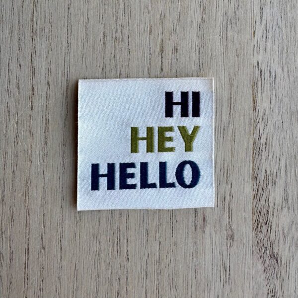 Label Hi Hey Hello - SewNique