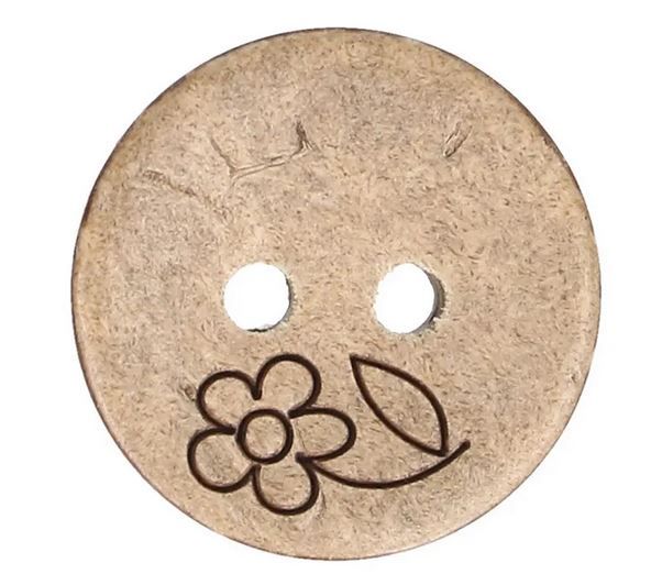 Knoop kokos bloem, 10 stuks