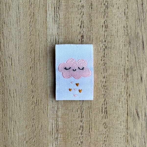 Label Wolk roze