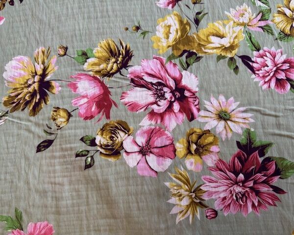 Grote bloemen viscose A La Ville