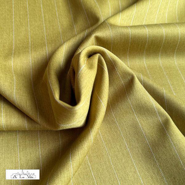 Limegroen krijtstreepje A La Ville – viscose polyester