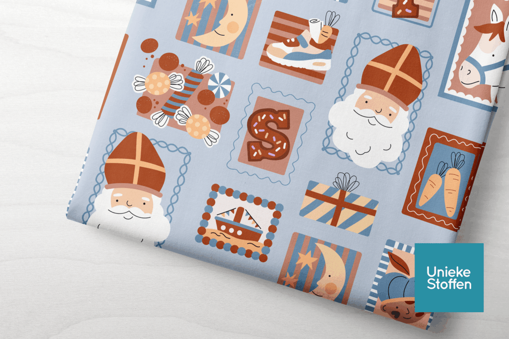Sinterklaas 2026 blauw – GOTS French Terry
