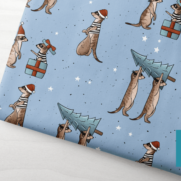 Boeffige kerst 2026 blauw – GOTS French Terry – Pre-order